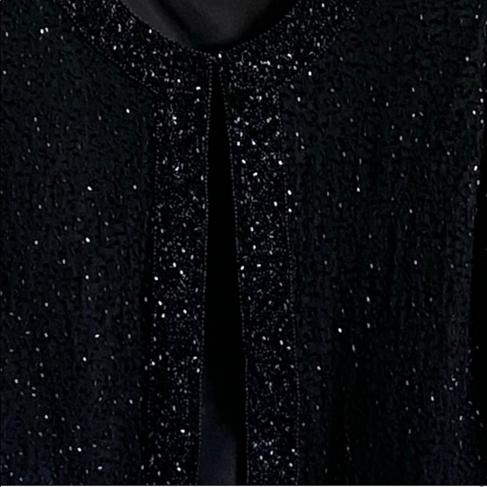 Evening Crop Jacket Silk Embellished Size S - Picture 5 of 10